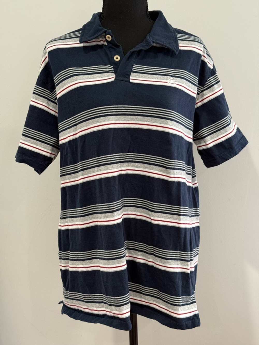 Machine XL Men's Navy Striped Polo Shirt - Classic Casual 470